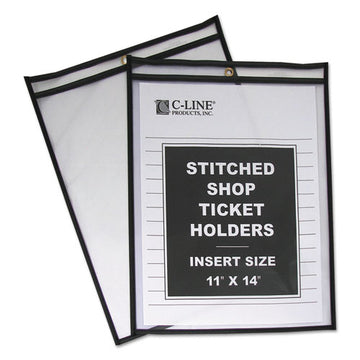C-Line® Shop Ticket Holders, Stitched, Both Sides Clear, 75 Sheets, 11 X 14, 25-box freeshipping - TVN Wholesale